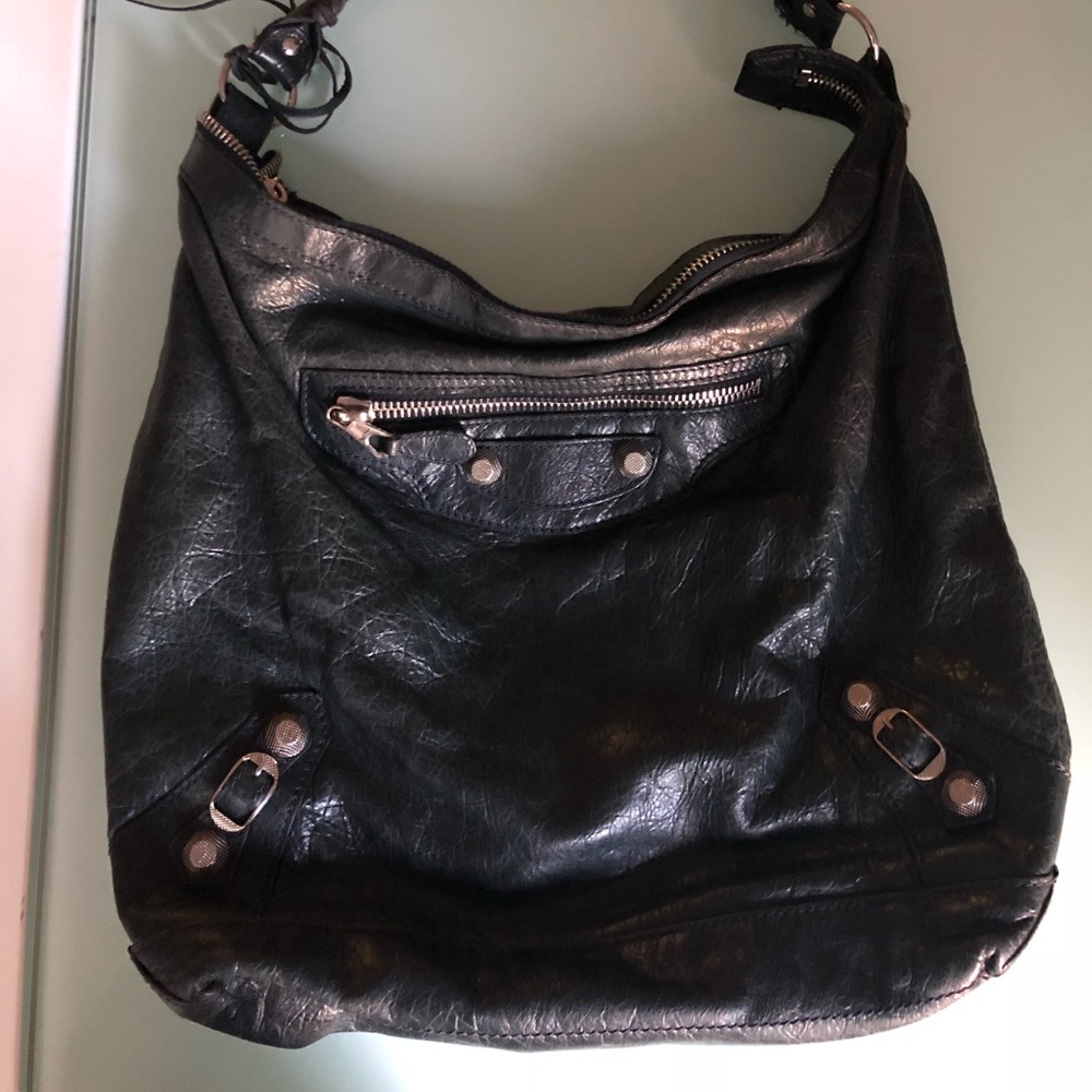 Balenciaga navy Hobo bag